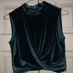 Velvet crop top